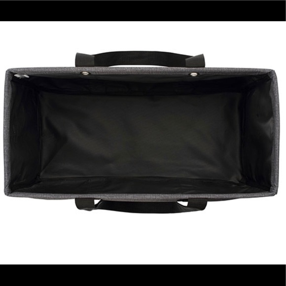 Charcoal Crosshatch Large Utility Tote - Picture 5 of 11